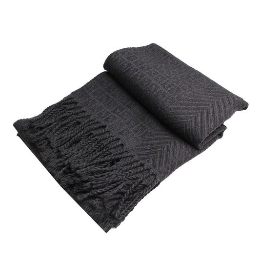 Fendi Gray FF Logo Wool Scarf 12345 100456629