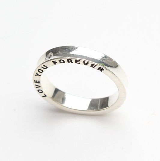 Other Brand Love You Forever 925 Silver Ring 9 100459066