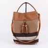 BURBERRY ブラウンタッセルアシュビー トートハンドショルダーバッグ 100698721 [P]
