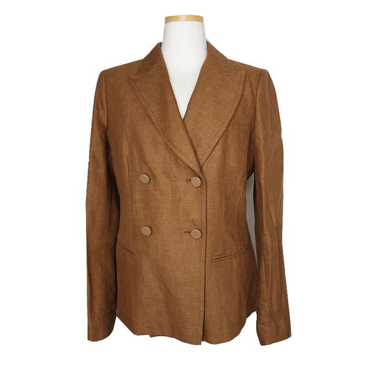 MAXMARA Braune Leinenjacke 55 100753945