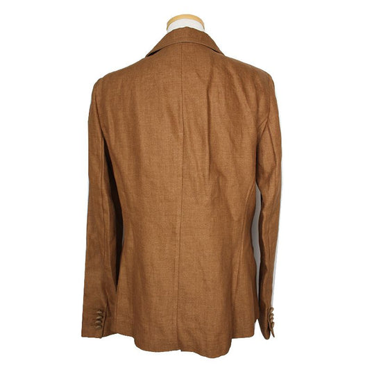 MAXMARA Braune Leinenjacke 55 100753945