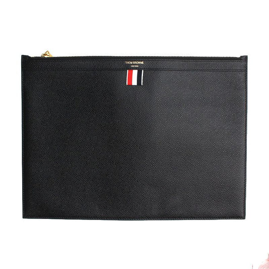 Thom Browne Black Leather Clutch Bag 100791331