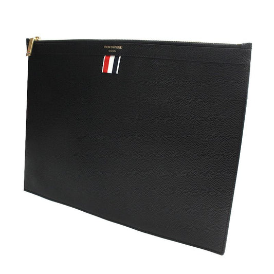 Thom Browne Black Leather Clutch Bag 100791331