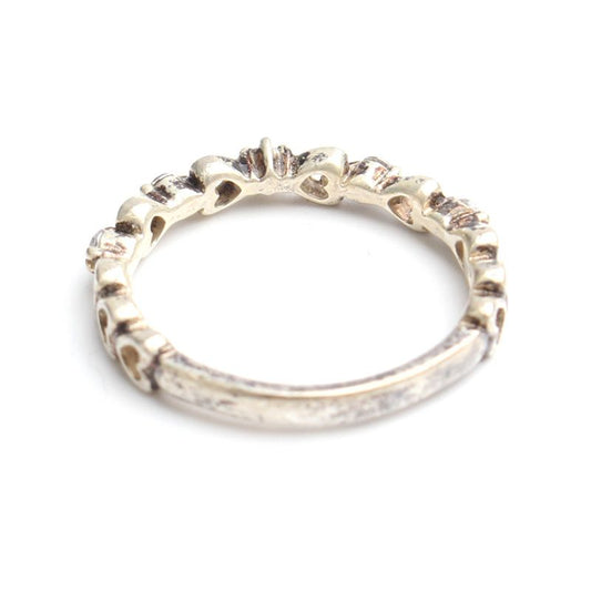 Other Brand Silver Crystal Heart Ring 9 100796772