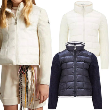 MONCLER モンクレール ジュニア パディング ウール ジップアップ カーディガン 9B00006 M1241 750 035 101276725