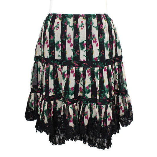 Anna Sui Floral Chiffon Mini Skirt 44, 55 101278690