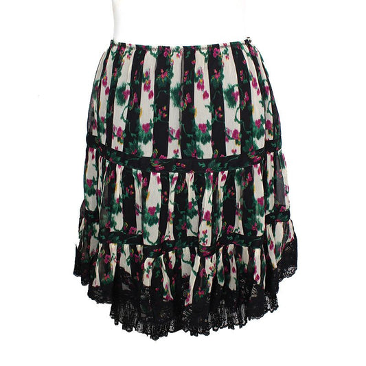 Anna Sui Floral Chiffon Mini Skirt 44, 55 101278690