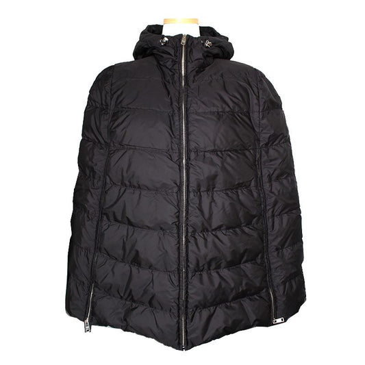 PRADA ブラックグースダウンフードパディングケープ 44, 55 101280179