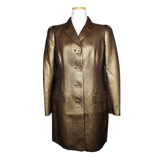 MOSCHINO Chip und Chic Goldene Langjacke 55 101280674