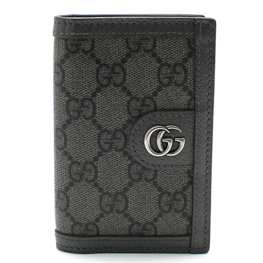 Gucci Ophidia Silver GG Grey Supreme Bi-Fold Card Case 734943 101426346