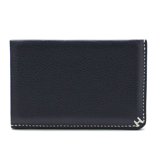 Hermes Evercolor Blue Nuit H Sellier 3CC Card Wallet 101426380