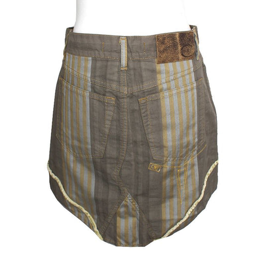 Just Cavalli Olive Green Stitch Mini Skirt 55 101456565