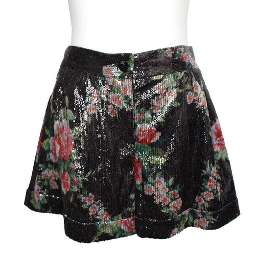 BLUMARINE Pailletten Blumen Shorts 55 101456642