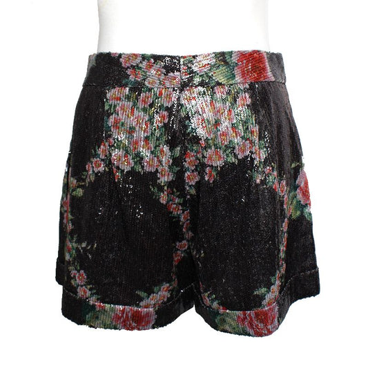 BLUMARINE Pailletten Blumen Shorts 55 101456642