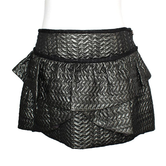 Isabel Marant Charcoal Gray Metallic Mini Skirt 66 101456762