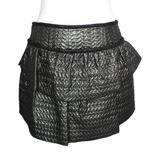 Isabel Marant Charcoal Gray Metallic Mini Skirt 66 101456762