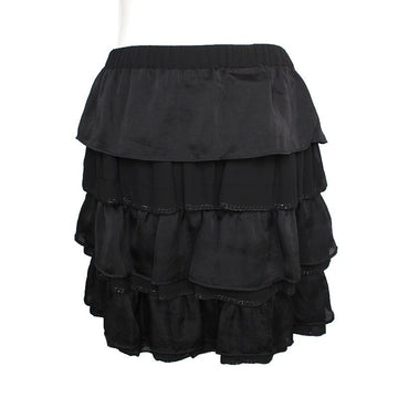 MICHAEL KORS Schwarzer durchsichtiger gestufter Rock 66 101460144