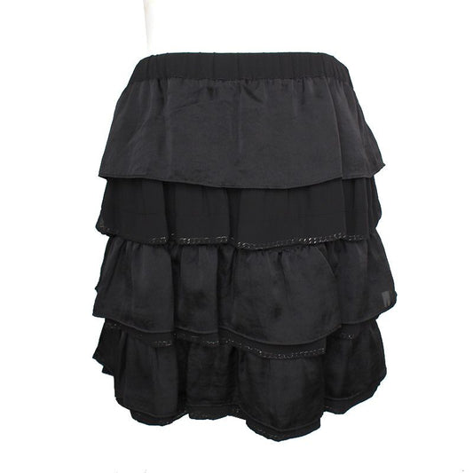 Michael Kors Black Sheer Tiered Skirt 66 101460144