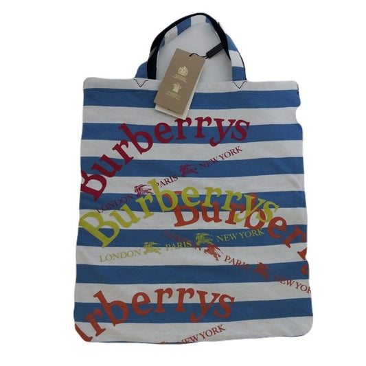 BURBERRY Logo Himmelblau Streifen Eco-Bag Tote Bag Shopperbag 101470508