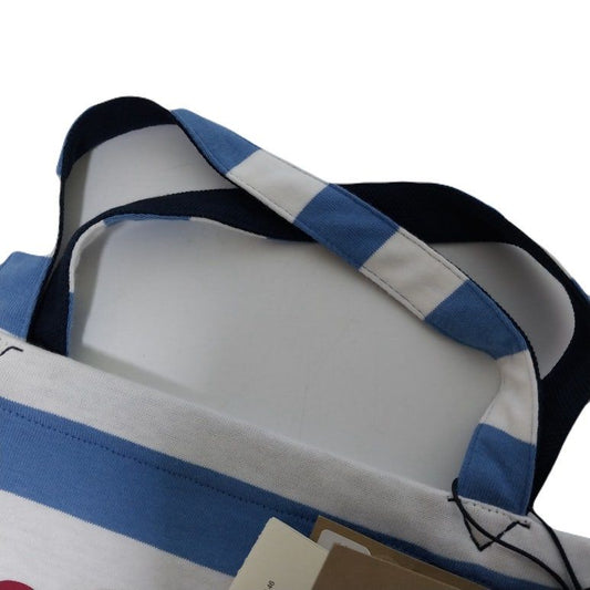 BURBERRY Logo Himmelblau Streifen Eco-Bag Tote Bag Shopperbag 101470508