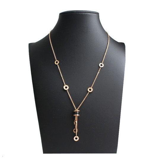Bulgari B.zero1 Diamond Ceramic 750 Yellow Gold Necklace 12345 101473345
