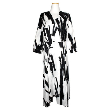 MAXMARA Schwarz-Weiße Wickelkleid 66 101518429