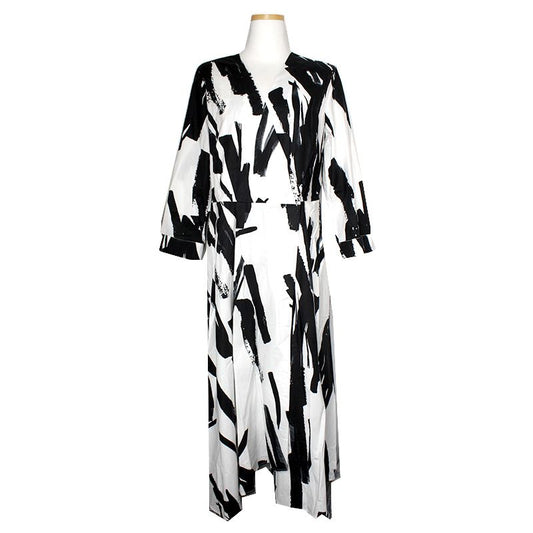 MAXMARA イントレンド ブラック アンド ホワイト ワンピース 66 101518429