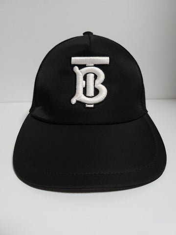 BURBERRY Schwarz TB gestickte Monogramm Mesh Baseballmütze 8019211 101606745