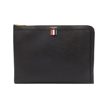 THOM BROWNE ブラックペブルグレインレザードキュメントポリオラージクラスチ/MAC074A00198001 101619922