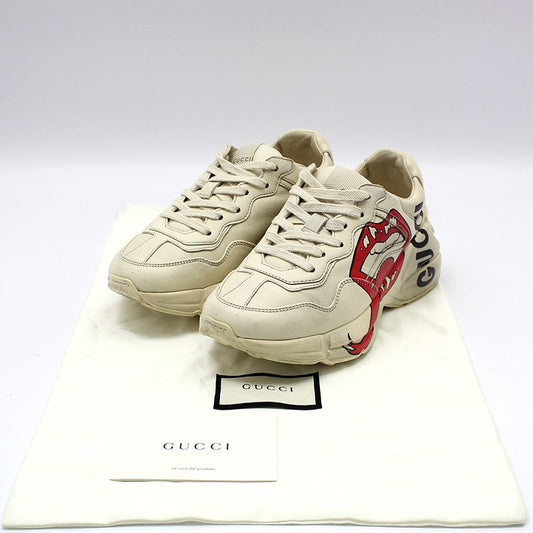 GUCCI 552093 ロイトン ライトン ダーティ リップ レザー スニーカー 34.5 101631408