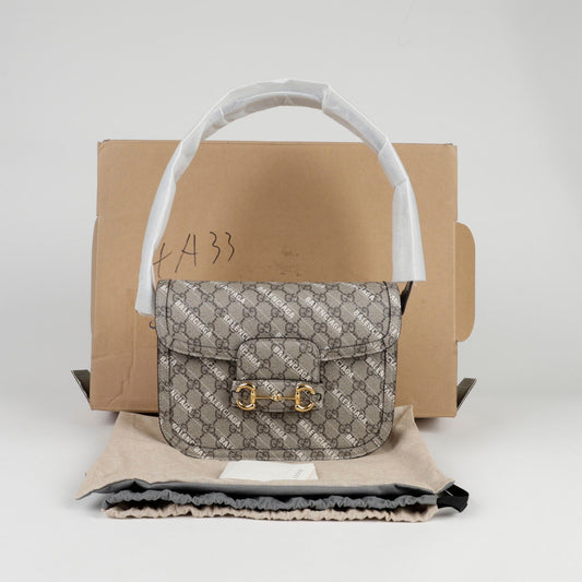 GUCCI 602204 Xバレンシアガ ハッカープロジェクト ホースビット 1955 スモール ショルダーバッグ 101559247