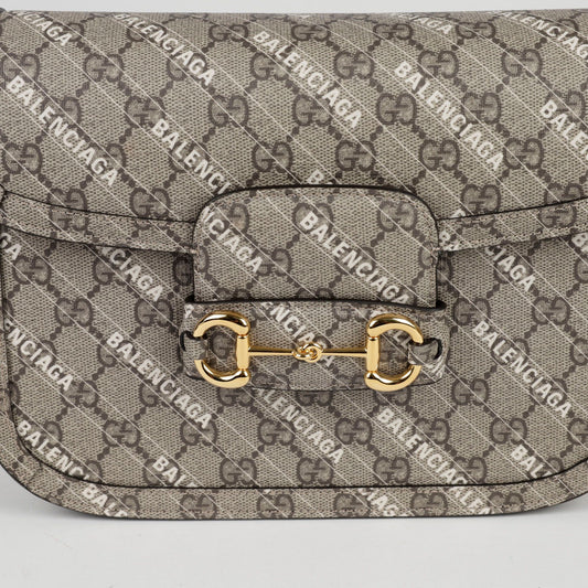 GUCCI 602204 Xバレンシアガ ハッカープロジェクト ホースビット 1955 スモール ショルダーバッグ 101559247