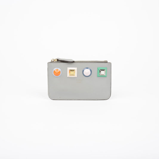 Fendi 8AP151 Rainbow Stud Key Case Pouch Wallet 101557072