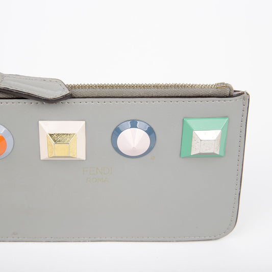Fendi 8AP151 Rainbow Stud Key Case Pouch Wallet 101557072