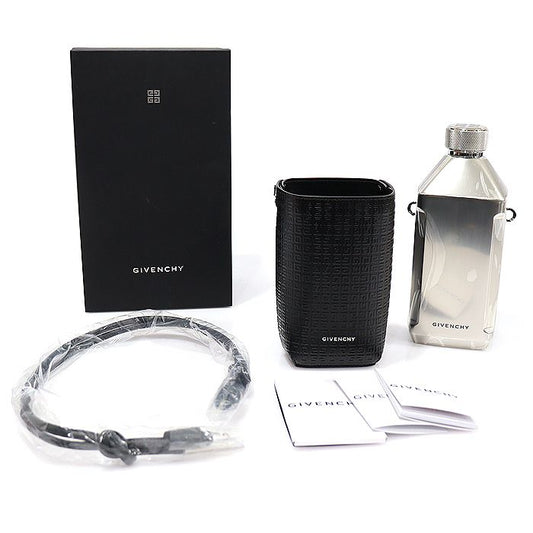 Givenchy 4G FLASK Water Bottle in Silver Aluminum + Limited 4G Black Cover 102152732