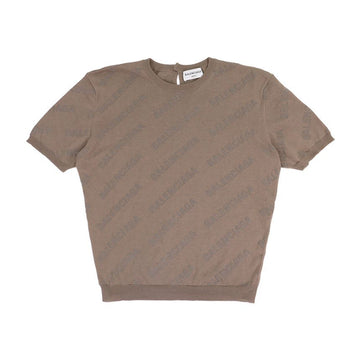BALENCIAGA 女性ロゴショートスリーブクロップスウェットTシャツ 706302 T3234 0966 102845468