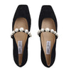 JIMMY CHOO Damen Suede Ballerinas Schwarz/Weiß 103185725 [P]