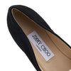 JIMMY CHOO Damen Suede Ballerinas Schwarz/Weiß 103185725 [P]