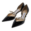 Jimmy Choo BLACK WHITE Women's Pumps 65 103186345 [P]