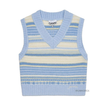 GANNI ストライプ ソフト ニット 271 FW24 レディース K2258 103226315