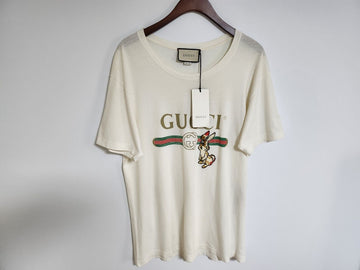 Gucci S White Vintage Rabbit Logo T-Shirt 493117 X9V42 103614070