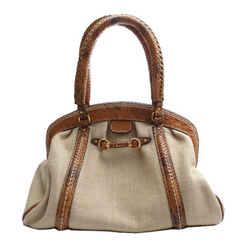 DIOR ブラウンパイソントリムトートバッグ 103695370