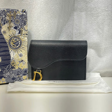 Dior Christian Accordion Black Card Holder 103960551