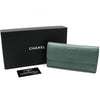 CHANEL A50070 Green Caviar Timeless CC Logo Flap Long Wallet 103866672 [P]
