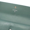 CHANEL A50070 Green Caviar Timeless CC Logo Flap Long Wallet 103866672 [P]