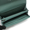 CHANEL A50070 Green Caviar Timeless CC Logo Flap Long Wallet 103866672 [P]