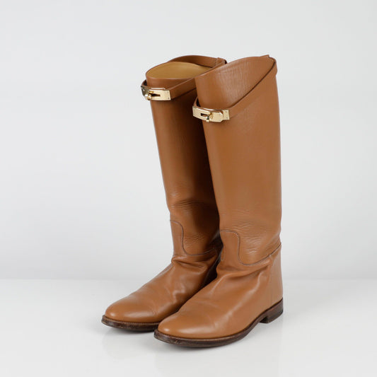Hermes Long Jumping Boots Size 37.5 103658733