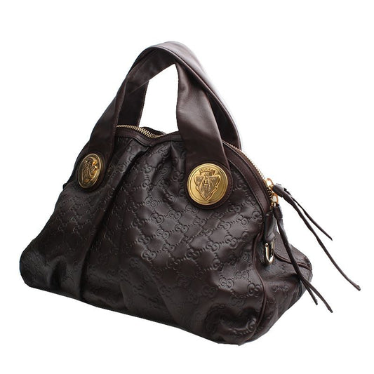 Gucci Deep Brown Hysteria Sima Leather Tote Bag 105290143