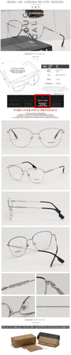 Burberry BE1376 1005 Cat Eye Metal Frame Silver Virginia 105364097 [P]