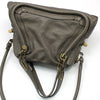 Chloe 8HS891 Gray Leather Gold-Plated Paraty Medium Shoulder Bag 105498436 [P]